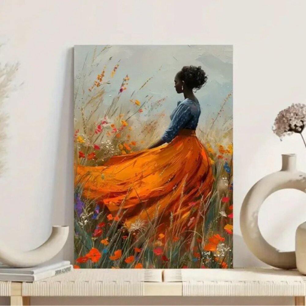 Stunning African American woman Elegant Canvas unframed print 8x12 🔥🔥🔥💗💗